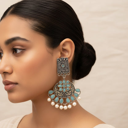 Charming Chandni Dangler earring (Mint)