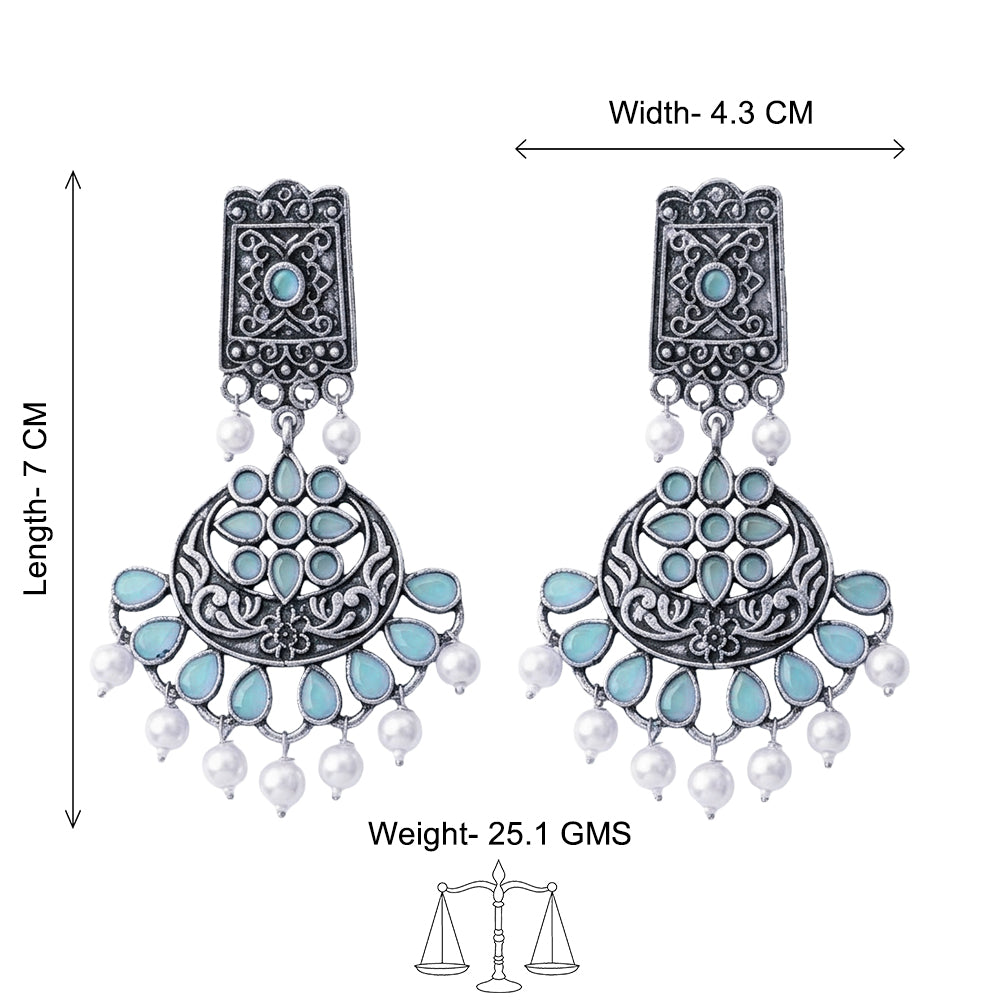 Charming Chandni Dangler earring (Mint)