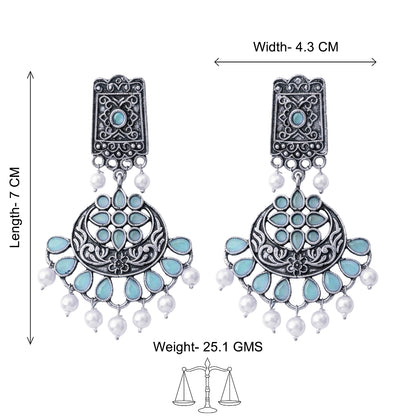 Charming Chandni Dangler earring (Mint)