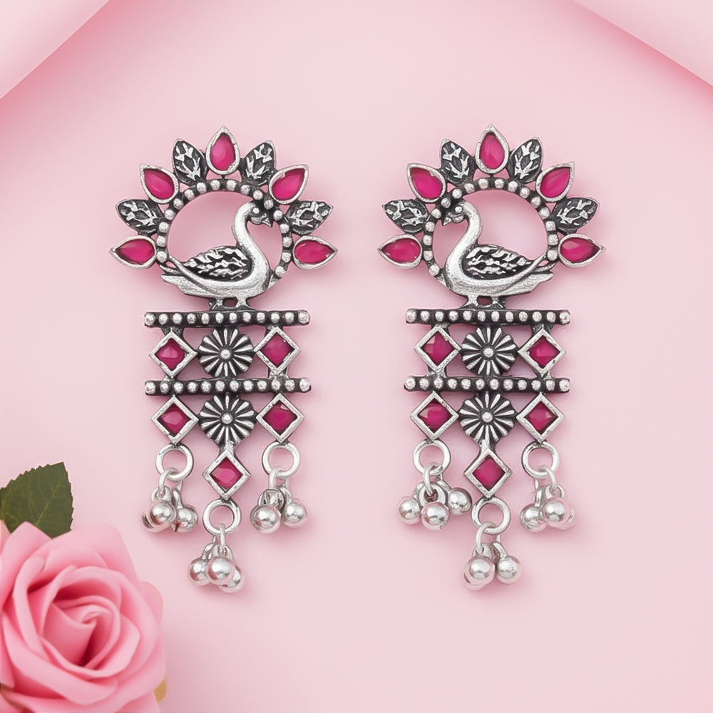 Marsh Muse dangler earring (Red)