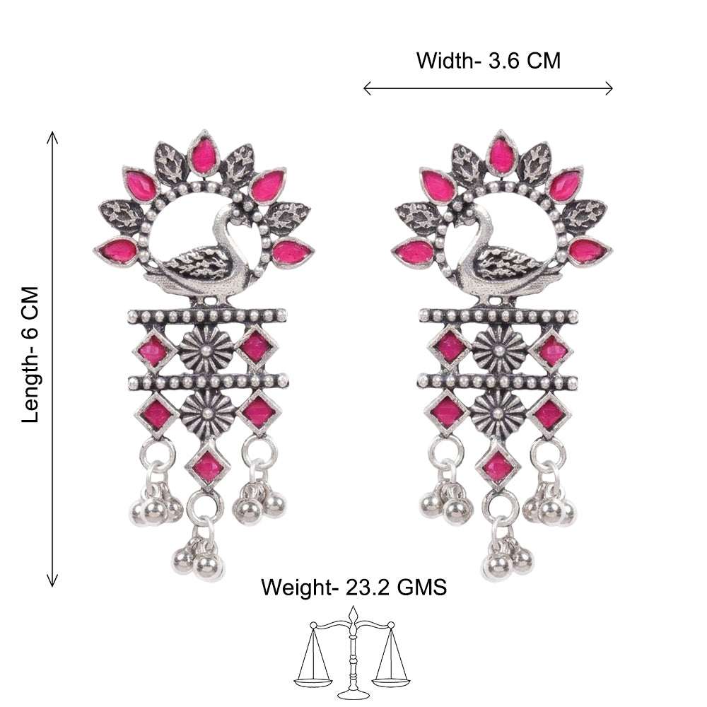 Marsh Muse dangler earring (Red)