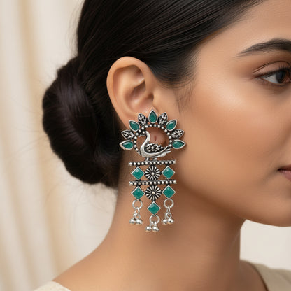 Marsh Muse dangler earring (Green)