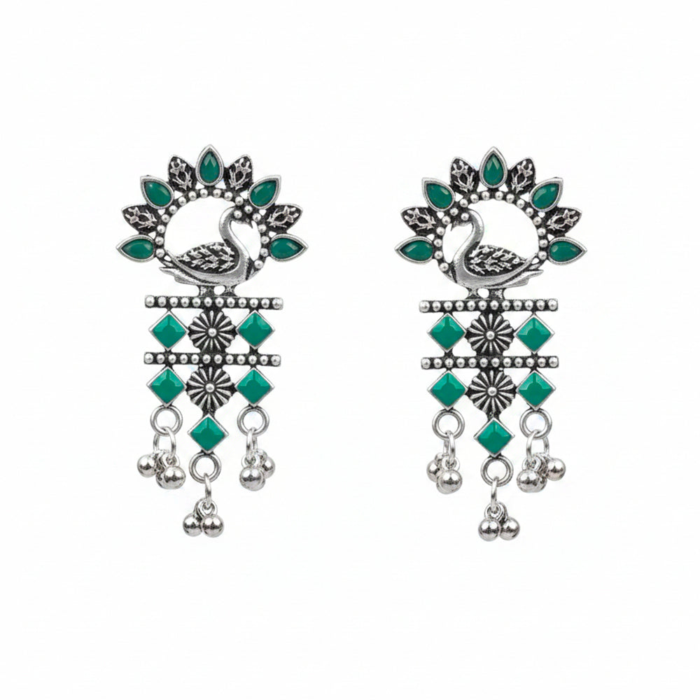 Marsh Muse dangler earring (Green)