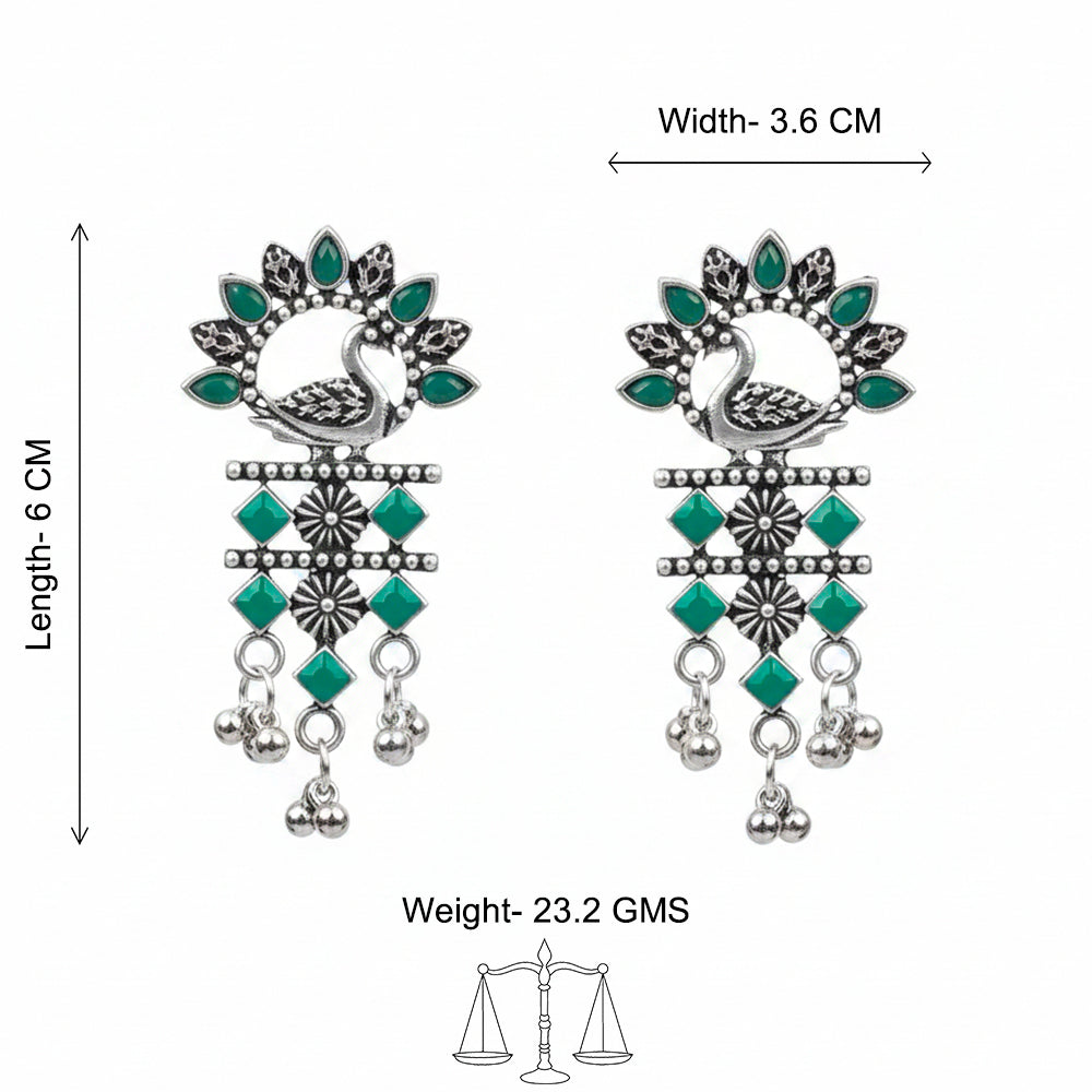 Marsh Muse dangler earring (Green)