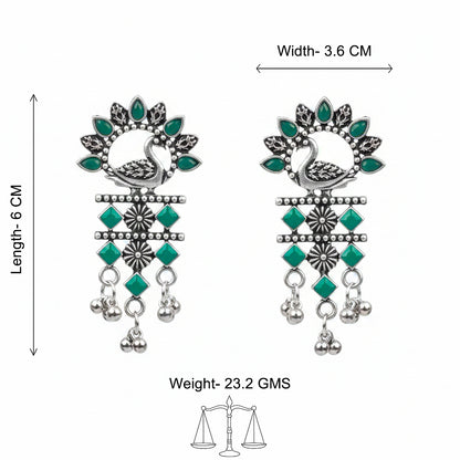 Marsh Muse dangler earring (Green)