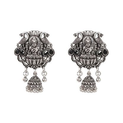 Abundance awesomeness laxmi jhumki earrings (Black)