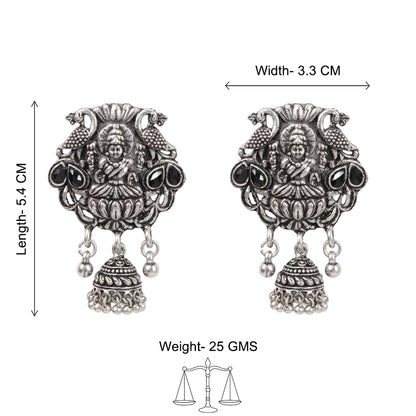 Abundance awesomeness laxmi jhumki earrings (Black)