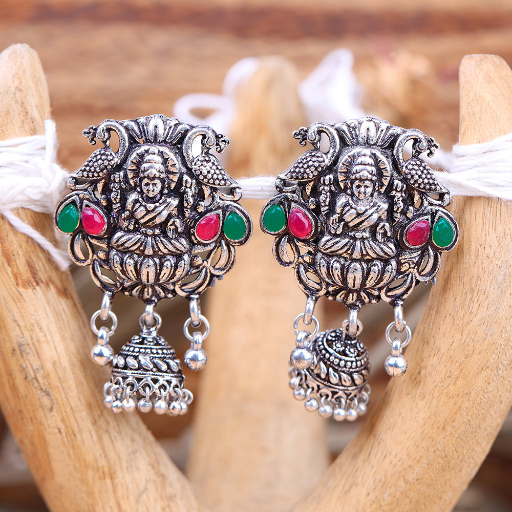 Abundance awesomeness laxmi jhumki earrings (Multicolored)