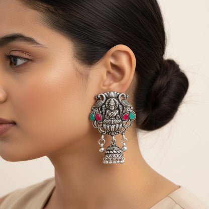 Abundance awesomeness laxmi jhumki earrings (Multicolored)