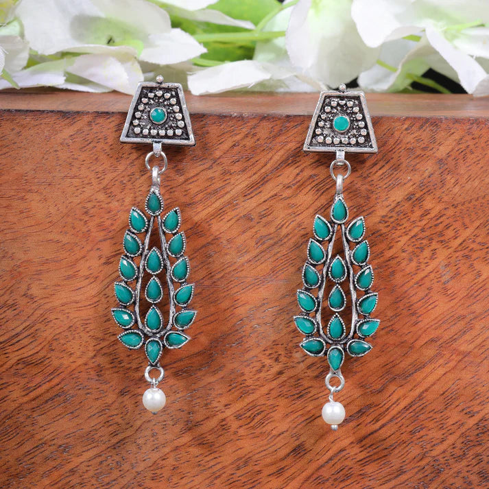 StylishKudi Oxidised Silver Earrings&Chandbali Earrings ComboSet for Women&girl