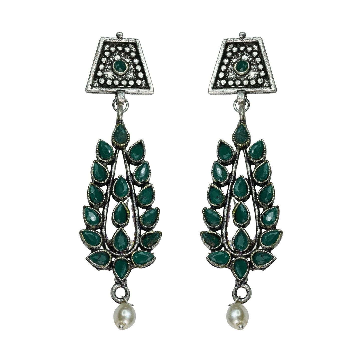 StylishKudi Oxidised Silver Earrings&Chandbali Earrings ComboSet for Women&girl