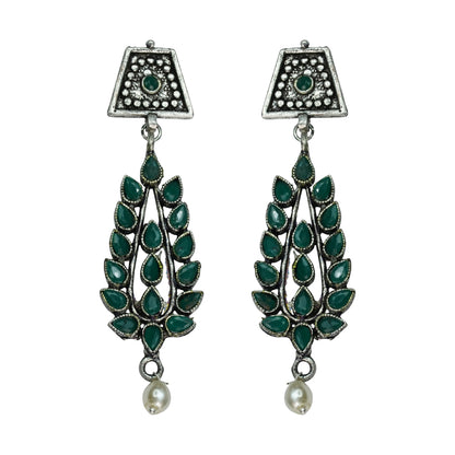 StylishKudi Oxidised Silver Earrings&Chandbali Earrings ComboSet for Women&girl