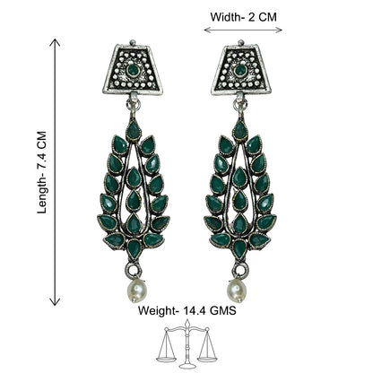 StylishKudi Oxidised Silver Earrings&Chandbali Earrings ComboSet for Women&girl