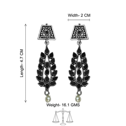 Kalash Kamal earring  Precious Petal stone studded dangler earring Combo