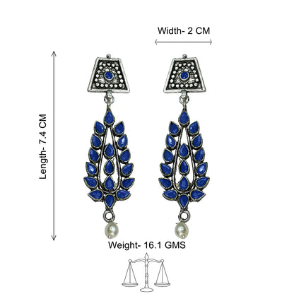 Kalash Kamal earring  Precious Petal stone studded dangler earring Combo