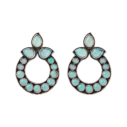 Petal Mandal stud earrings (Mint)