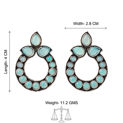 Petal Mandal stud earrings (Mint)