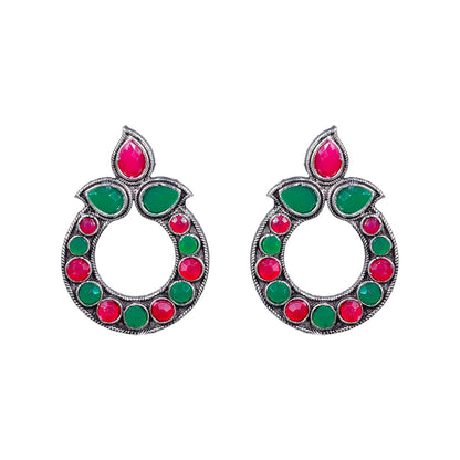 Petal Mandal stud earrings (Multicolored)