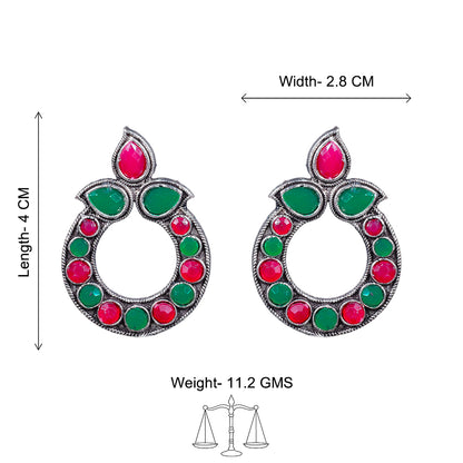 Petal Mandal stud earrings (Multicolored)