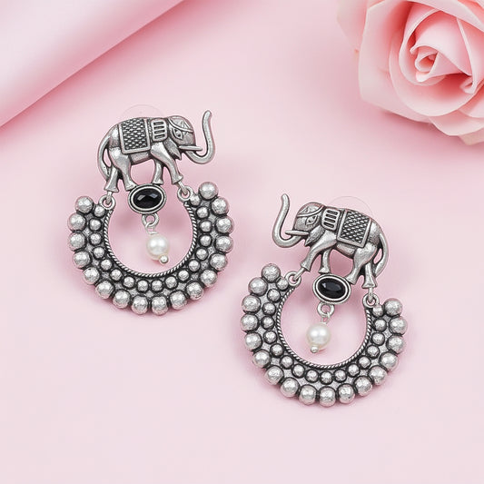 Elephant Arc dangler earrings (Black)