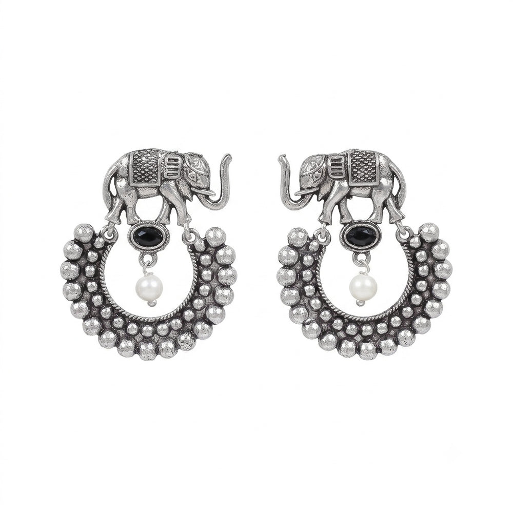 Elephant Arc dangler earrings (Black)