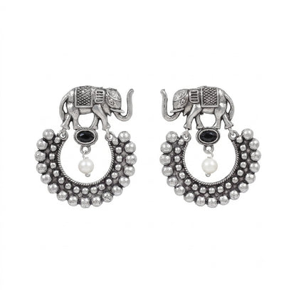 Elephant Arc dangler earrings (Black)