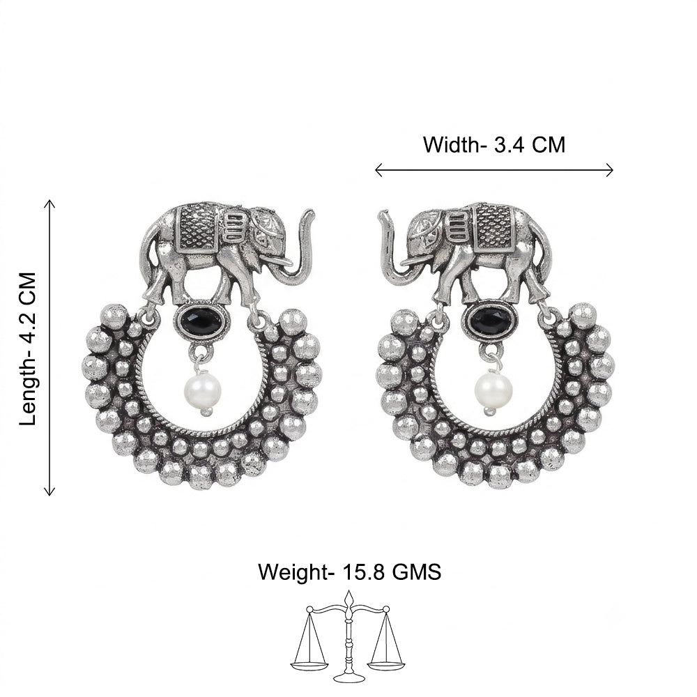 Elephant Arc dangler earrings (Black)