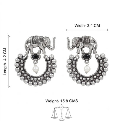 Elephant Arc dangler earrings (Black)