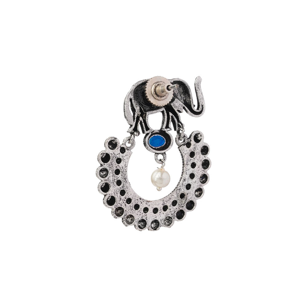 Elephant Arc dangler earrings (Blue)