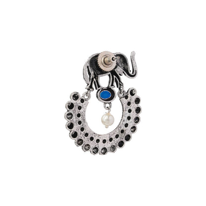 Elephant Arc dangler earrings (Blue)