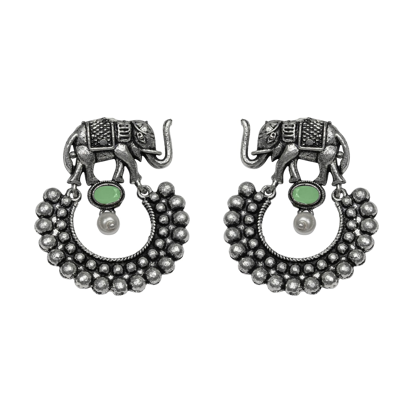 Elephant Arc dangler earrings (Pista)
