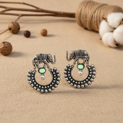 Elephant Arc dangler earrings (Pista)