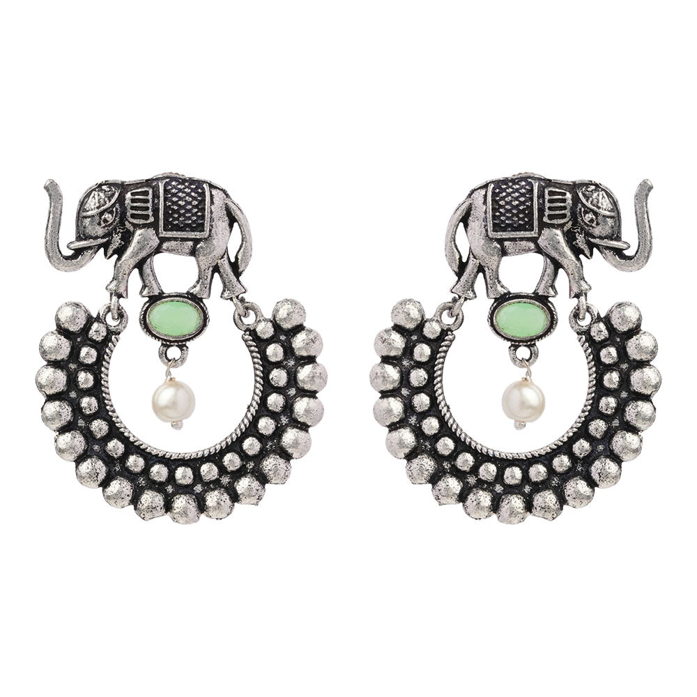 Elephant Arc dangler earrings (Pista)
