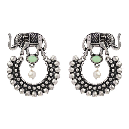Elephant Arc dangler earrings (Pista)