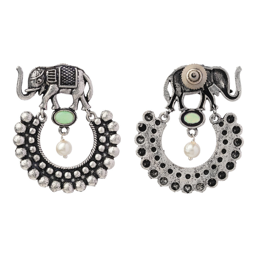 Elephant Arc dangler earrings (Pista)