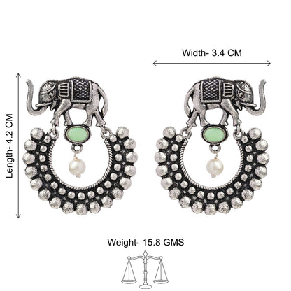 Elephant Arc dangler earrings (Pista)