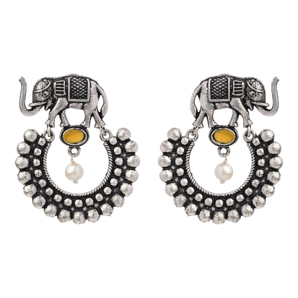 Elephant Arc dangler earrings (Yellow)