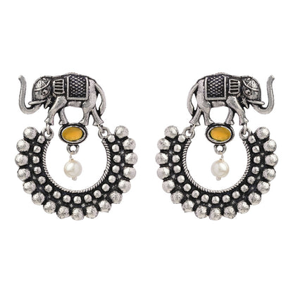 Elephant Arc dangler earrings (Yellow)