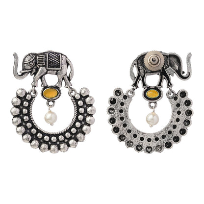 Elephant Arc dangler earrings (Yellow)