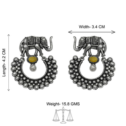Elephant Arc dangler earrings (Yellow)