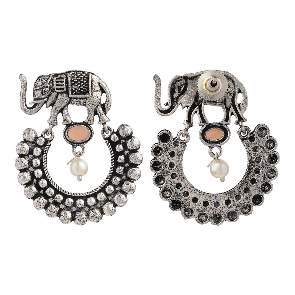 Elephant Arc dangler earrings (Light Orange)
