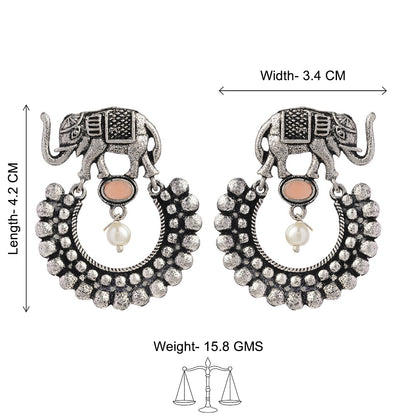 Elephant Arc dangler earrings (Light Orange)