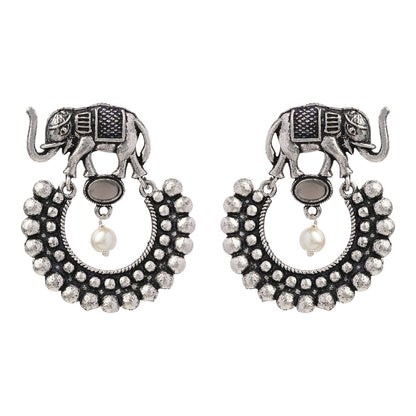 Elephant Arc dangler earrings (Grey)