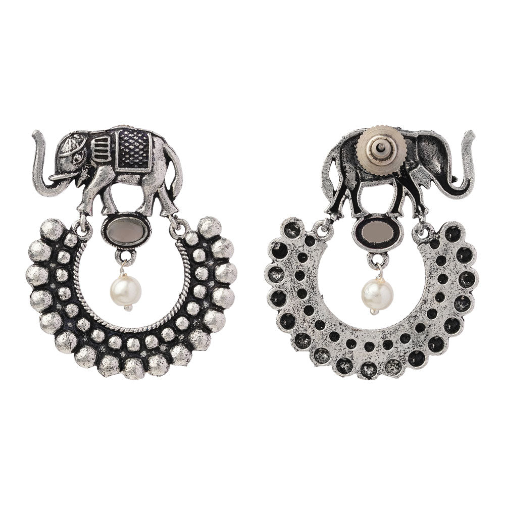 Elephant Arc dangler earrings (Grey)