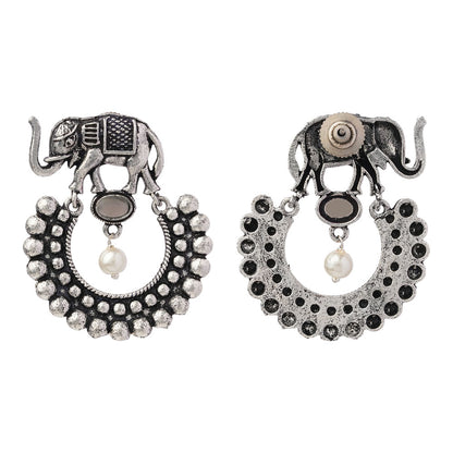 Elephant Arc dangler earrings (Grey)