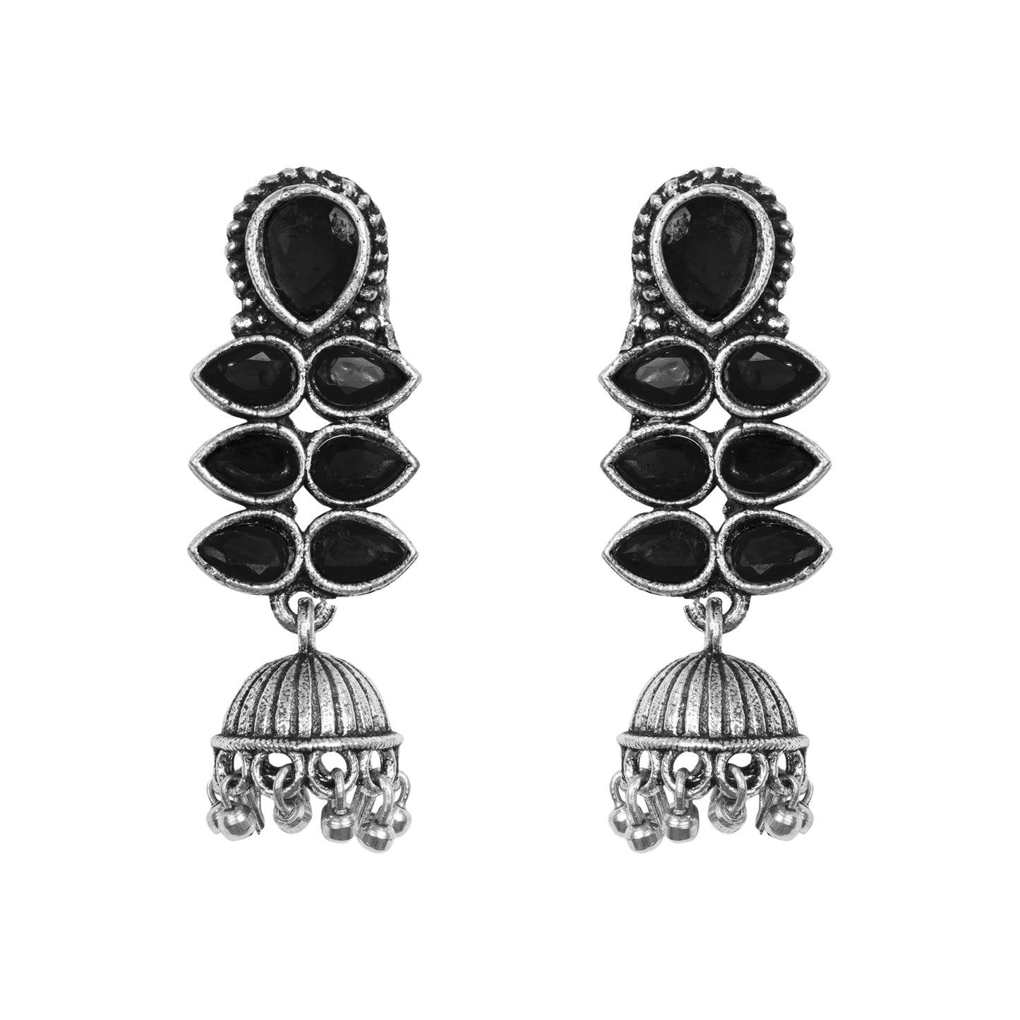 Dazzle Dash Jhumki earring (Black)