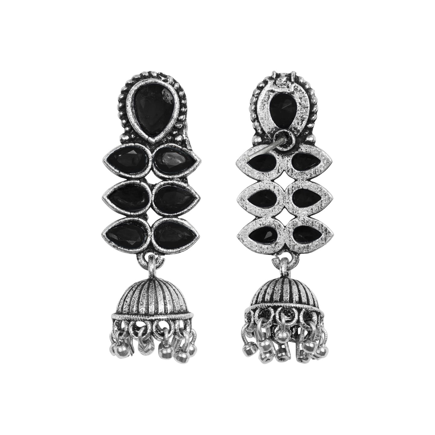 Dazzle Dash Jhumki earring (Black)