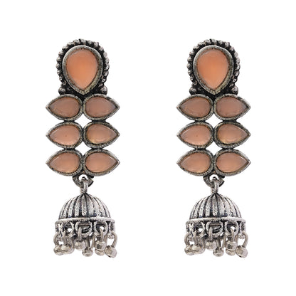 Dazzle Dash Jhumki earring (Light Orange)