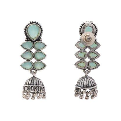 Dazzle Dash Jhumki earring (Mint)
