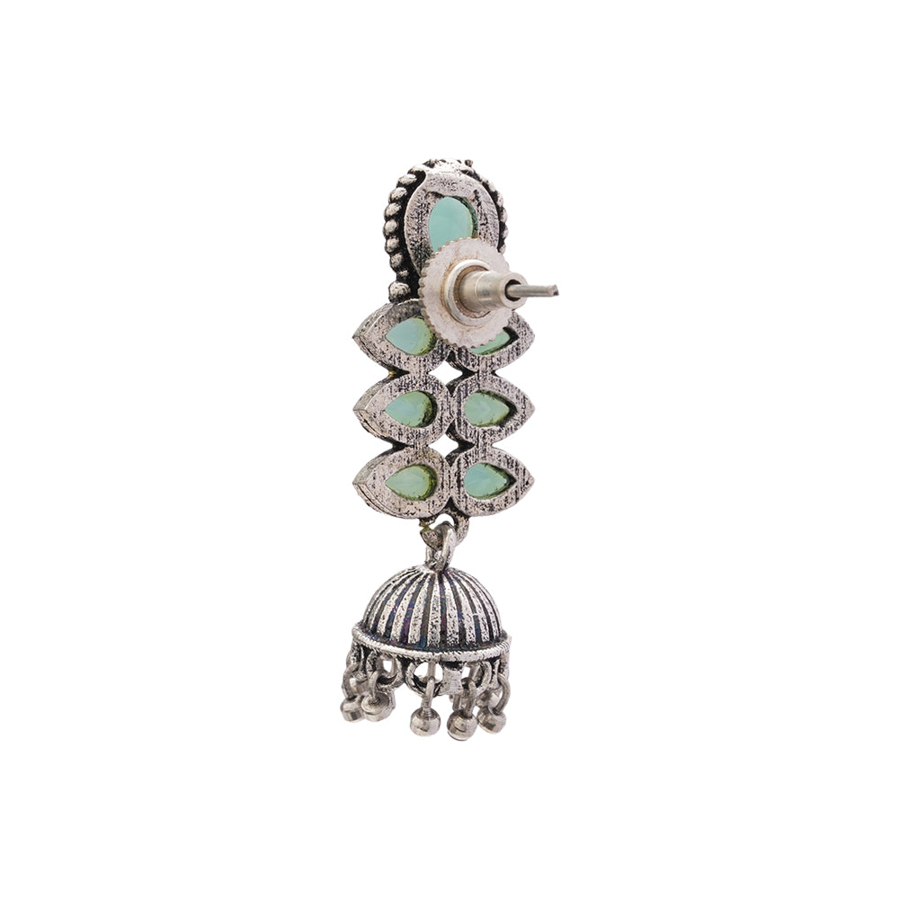 Dazzle Dash Jhumki earring (Mint)